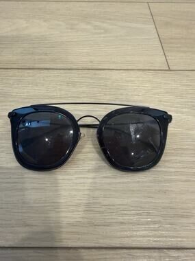Diff Eyewear Zoey Polarized GR14P Black Metal Sunglasses Round 50-19-140